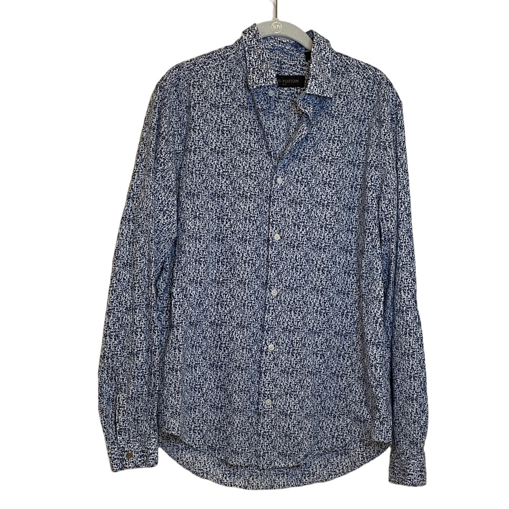 Louis Vuitton Navy and White Casual Shirt size XL